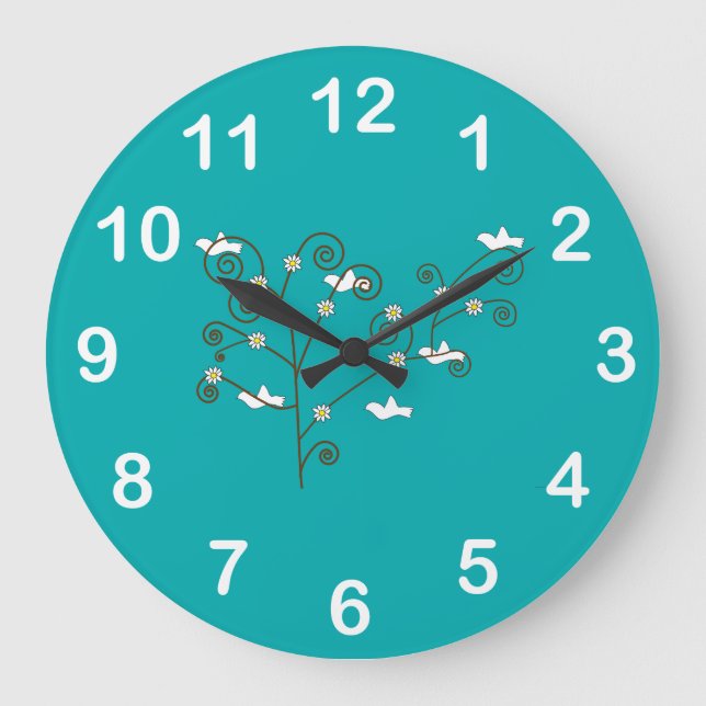 Doves in a Tree Wall Clock (Front)