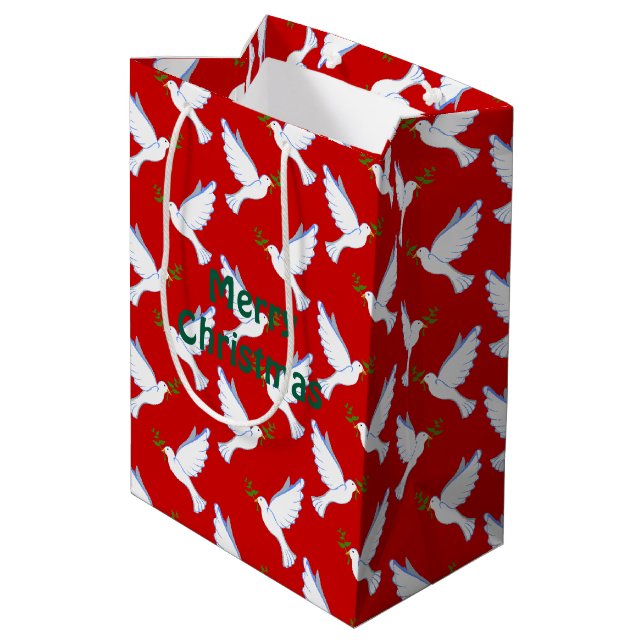 Doves Medium Gift Bag (Back Angled)