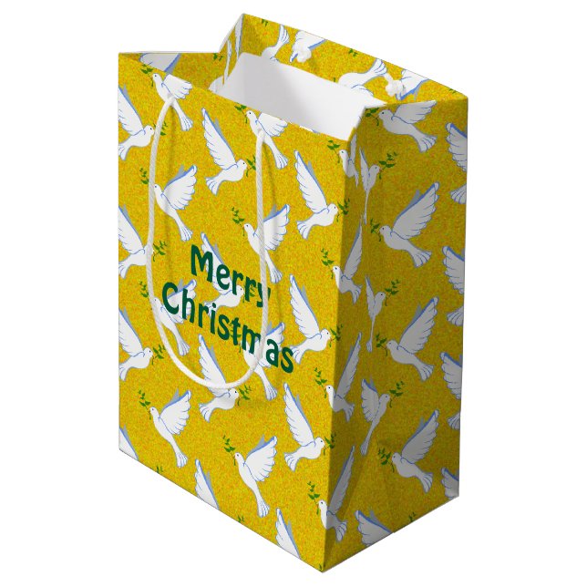 Doves Medium Gift Bag (Back Angled)