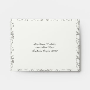 Doves n Fruit Damask - Wedding Matching Envelope