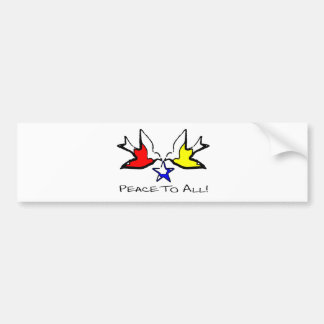 Doves Of Peace - Modern Christian Design Bumper Sticker