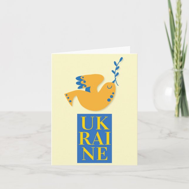 Doves of Peace: Ukraine Unity and Harmony Card (Front)