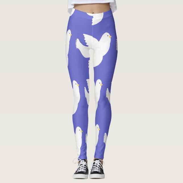 doves painting art leggings (Front)