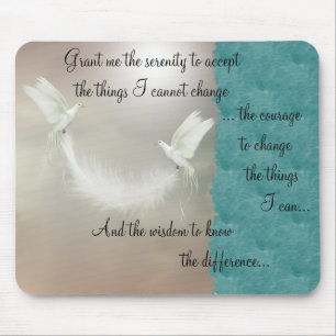 Doves Serenity Prayer Mousepad ~ gold