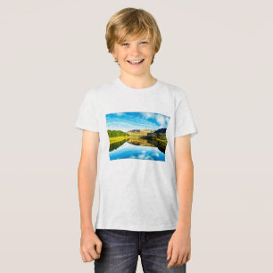 Dovestone Reservoir in the winter sunshine Tri-Blend Shirt