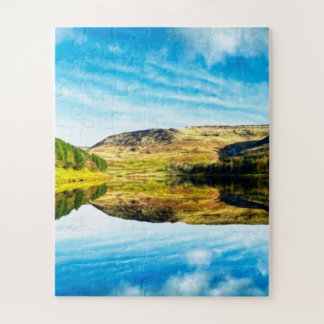 Dovestone Reservoir in winter Jigsaw Puzzle (Vertical)