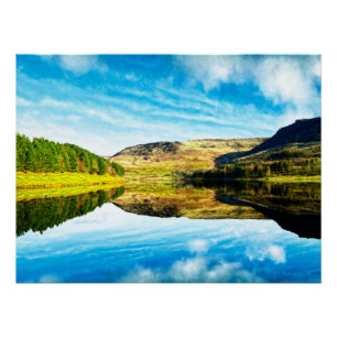 Dovestone Reservoir in winter Poster