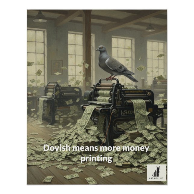 Dovish Means More Money Printing Poster (Front)