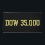 Dow 35000 Stock Market Celebration Desk Mat<br><div class="desc">The Dow Jones Industrial Average or DJIA, is the most watched and quoted stock market index. Often called just the Dow, this price weighted index of 30 major industrial companies was first introduced in the late 1800’s. Along with the NASDAQ and S&P 500, the Dow is still followed closely by...</div>