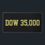 Dow 35000 Stock Market Celebration Desk Mat<br><div class="desc">The Dow Jones Industrial Average or DJIA, is the most watched and quoted stock market index. Often called just the Dow, this price weighted index of 30 major industrial companies was first introduced in the late 1800’s. Along with the NASDAQ and S&P 500, the Dow is still followed closely by...</div>
