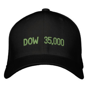 Dow 35000 Stock Market Celebration Embroidered Hat