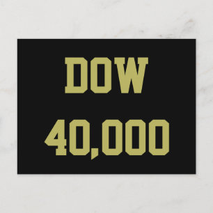 Dow 40000 Stock Market Celebration Postcard