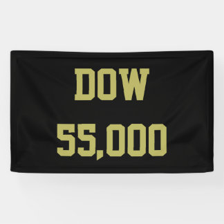 Dow 55,000 Stock Market Celebration Banner