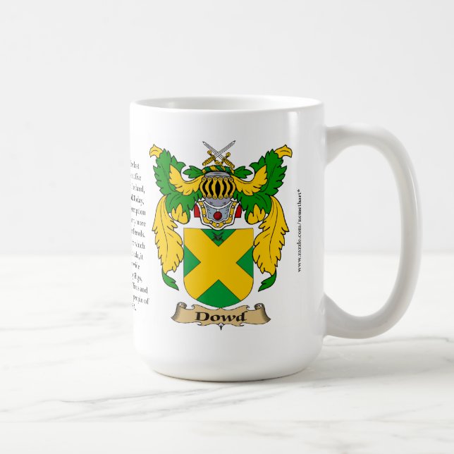 Dowd Family Coat of Arms Coffee Mug (Right)