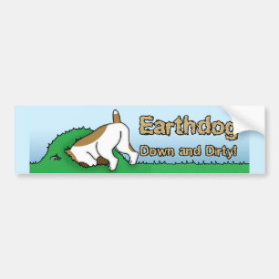 Down and Dirty Earthdog Bumper Sticker