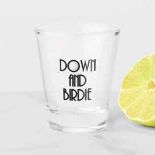 Down & Birdie Golf Shot glass