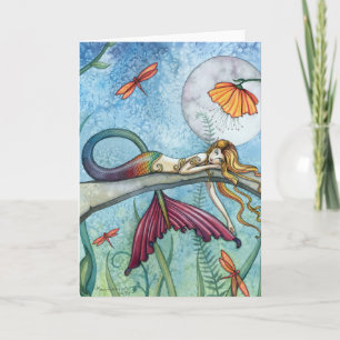 Down by the Pond Mermaid Art Card
