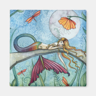 Down by the Pond Mermaid Art Magnet