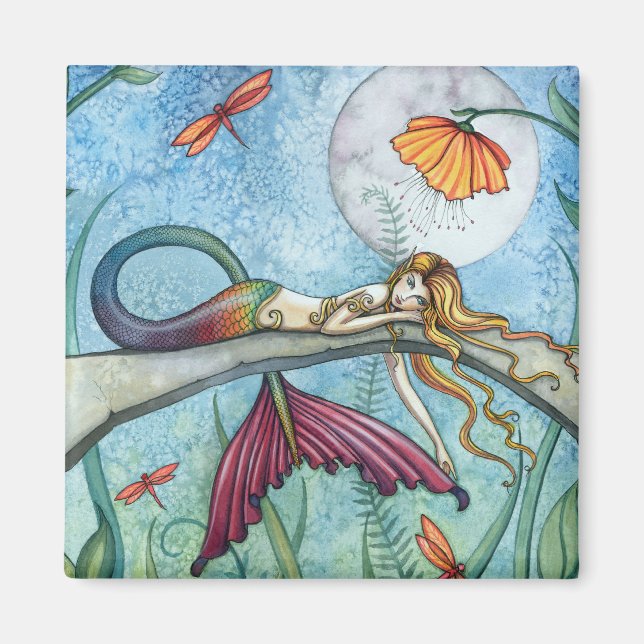 Down by the Pond Mermaid Art Magnet (Front)