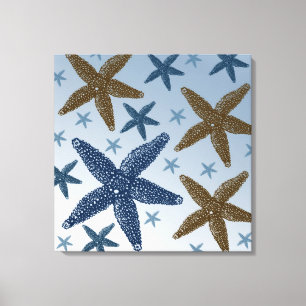 Down by the Sea Starfish Canvas Print