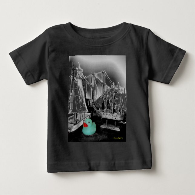 "Down by the Seaside" Rubber Duck baby wear T-Shirt (Front)