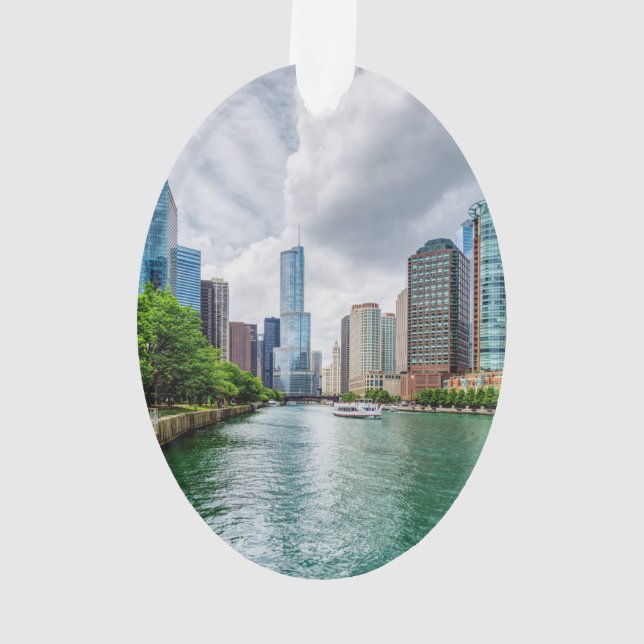 Down Chicago River Ornament (Back)