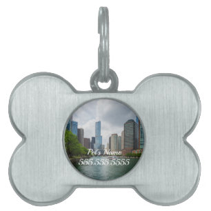 Down Chicago River Pet ID Tag