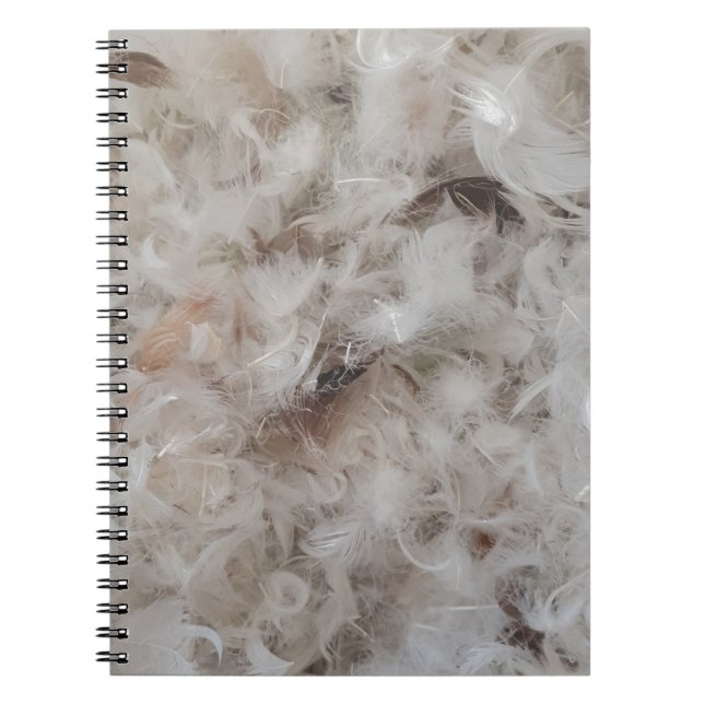 Down Comforter Feathers Photography Funny Spiral Notebook (Front)