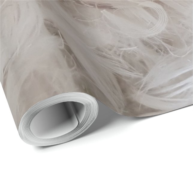 Down Comforter Feathers Photography Funny Wrapping Paper (Roll Corner)