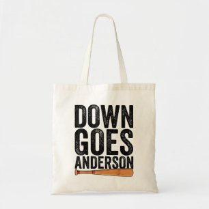 DOWN GOES ANDERSON FUNNY BASEBALL gift ANDERSON Tote Bag