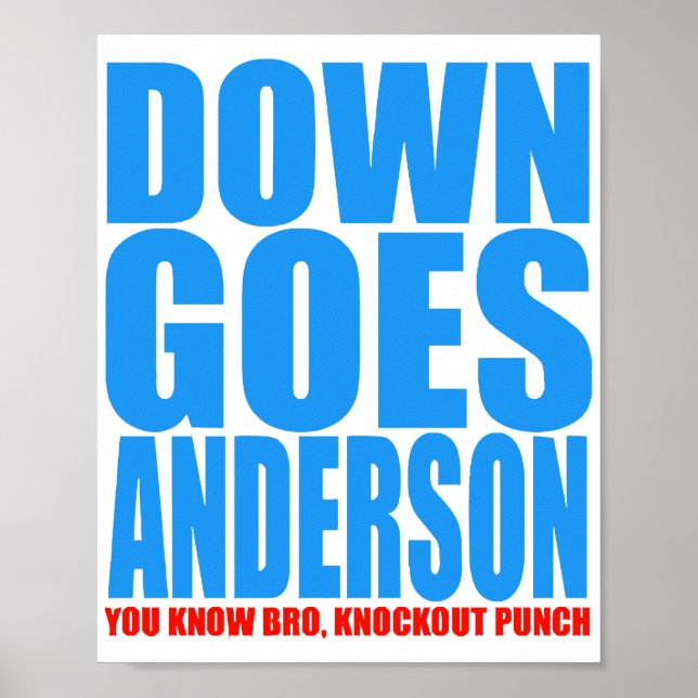 Down Goes Anderson  Poster (Front)