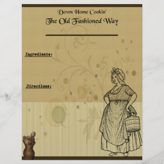 Down Home Cooking- Recipe Page Insert