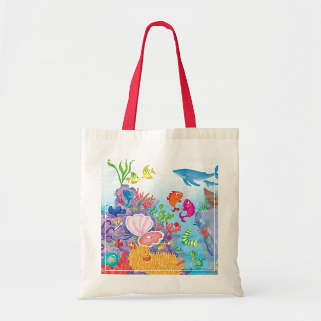 Down In The Ocean Tote Bag (Front)
