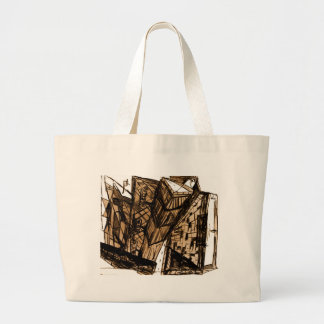 down perspective white large tote bag