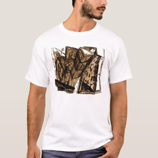 down perspective white T-Shirt