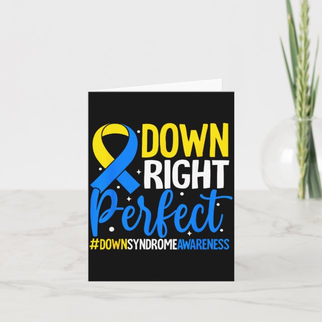 Down Right Perfect Syndrome Awareness Illustration Card (Front)