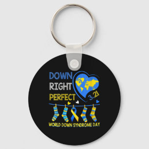 Down Right Perfect - World Down Syndrome Awareness Key Ring