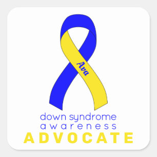 Down Syndrome Advocate White Square Sticker