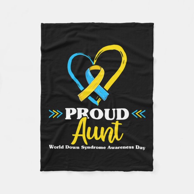 Down Syndrome Aunt Awareness 2  Fleece Blanket (Front)