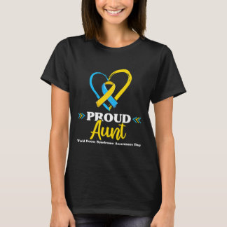 Down Syndrome Aunt Awareness 2  T-Shirt