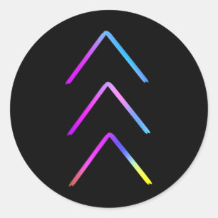 Down Syndrome Awareness 3 Arrow Support 1 Classic Round Sticker