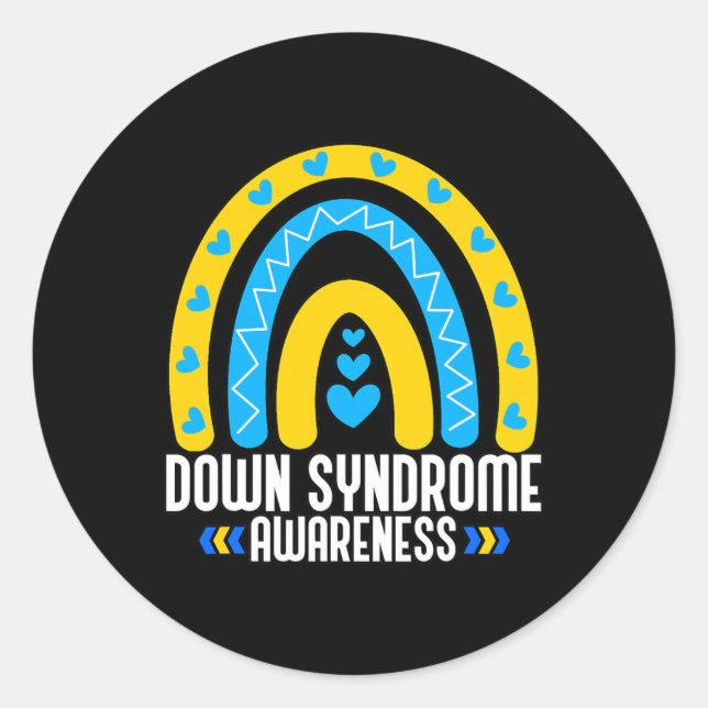 Down Syndrome Awareness 4  Classic Round Sticker (Front)