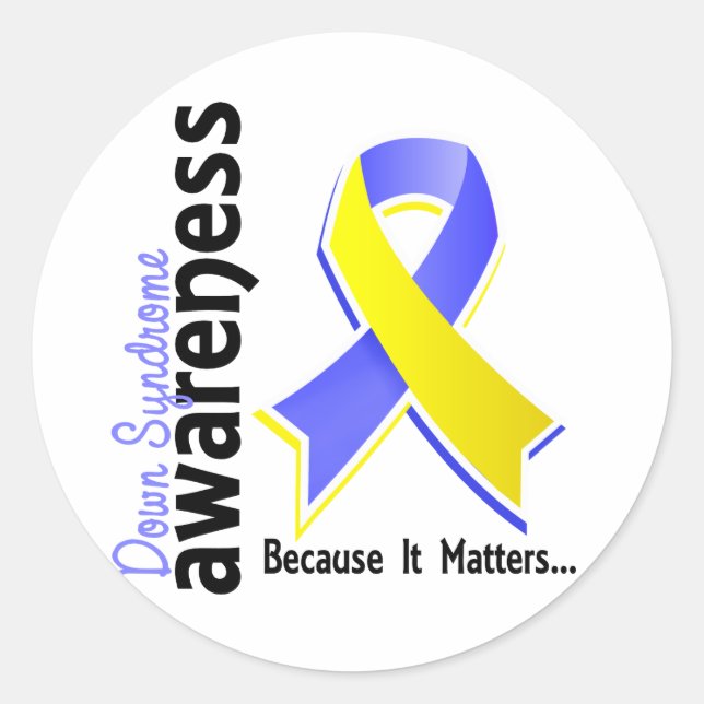 Down Syndrome Awareness 5 Classic Round Sticker (Front)