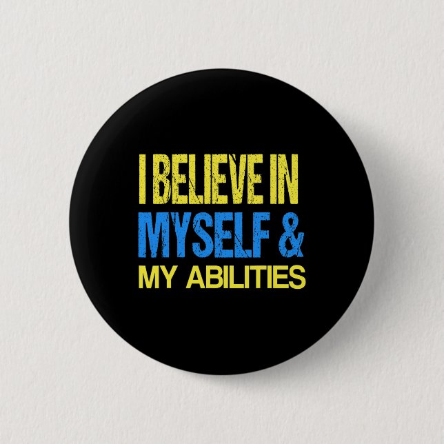 Down Syndrome Awareness ADHD Awareness Autism Spec 6 Cm Round Badge (Front)