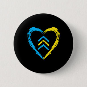 Down Syndrome Awareness Arrows Trisomy 21 T21 Men  6 Cm Round Badge