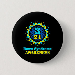 Down Syndrome Awareness Blue Yellow 3 21 6 Cm Round Badge
