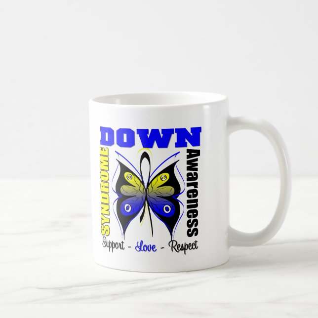 Down Syndrome Awareness Butterfly Coffee Mug (Right)