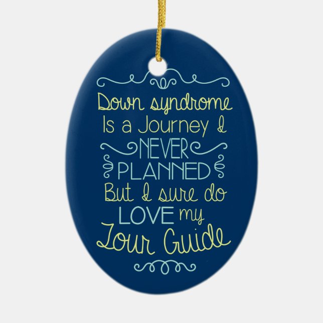 Down syndrome awareness ceramic tree decoration (Front)