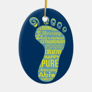Down syndrome awareness ceramic tree decoration