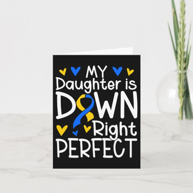 Down Syndrome Awareness Daughter  Card (Front)